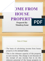 Income From House Property: Prepared By: Mandeep Kaur