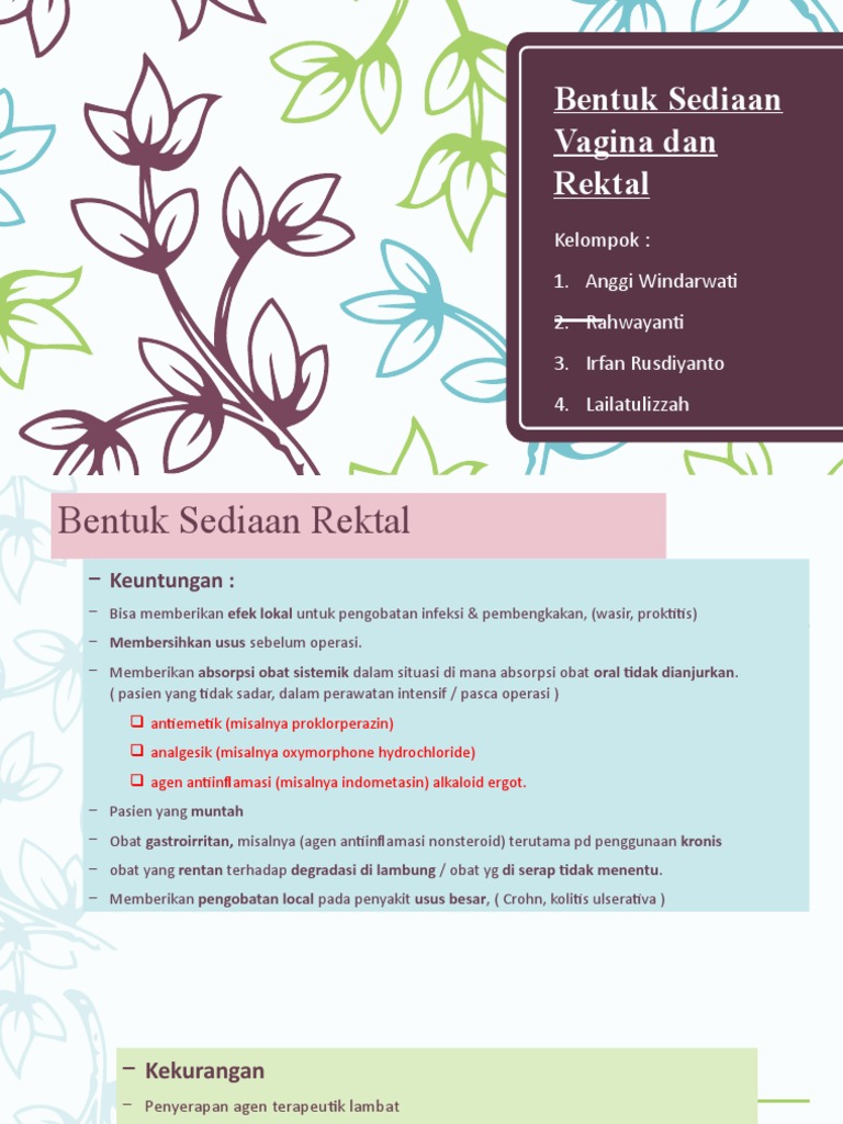 Sediaan Rectal & Vagina | PDF | Kesehatan Holistik