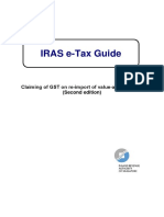 IRAS E-Tax Guide: Claiming of GST On Re-Import of Value-Added Goods (Second Edition)