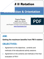 FM II Rotation: Introduction & Orientation