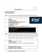 Week 2: Python Programs Student Name: Manish M SRN: PES1UG20ME172