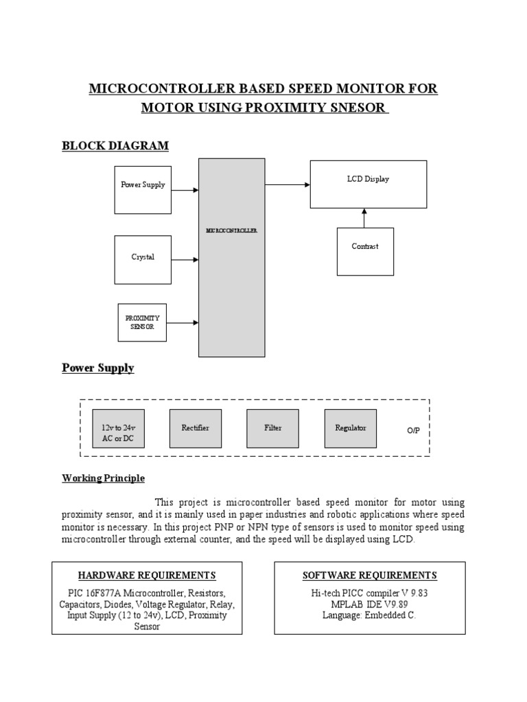 15.speed Monitor For Motor Using Proximity Sensor | PDF | Technology ...