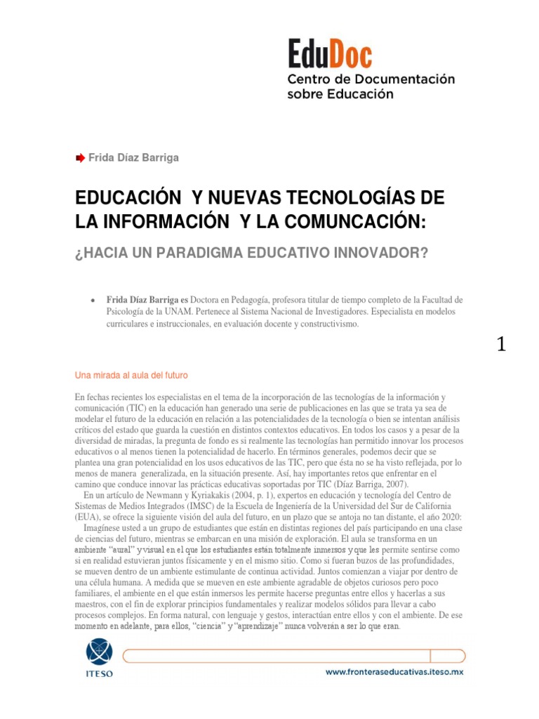 Innovación Educativa con TIC | PDF | Plan de estudios | Aprendizaje