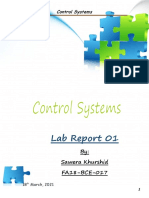 Lab Report 01: By: Sawera Khurshid FA18-BCE-017