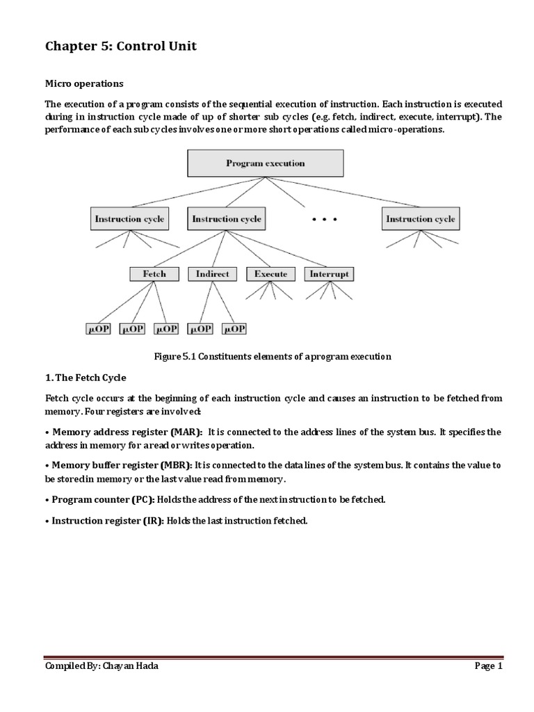 Chapter 5: Control Unit: Micro Operations | PDF | Central Processing ...