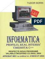 Tudor Sorin - Informatica Profilul Real Intensiv Varianta C++ Manual Pt. Clasa a IX-A Programare