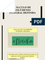 CÁLCULO DE VOLÚMENES INTEGRAL DEFINIDA