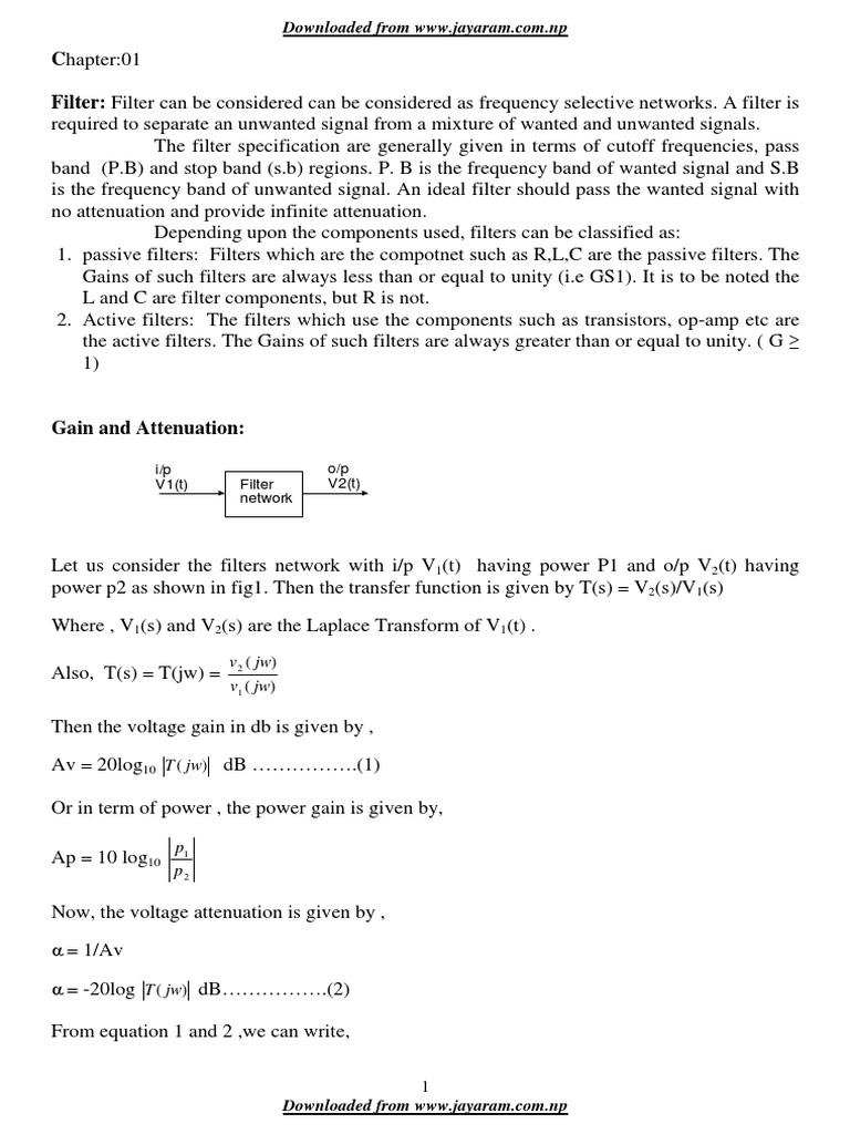 Filter Desing Complete | PDF | Electronic Filter | Filter (Signal ...