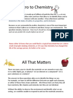 Intro To Chemistry: Chemistry Is The Study of Matter, Its Properties, and Its Behavior