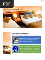 Housekeeping Training Manual Guide | PDF | Housekeeping | Bed