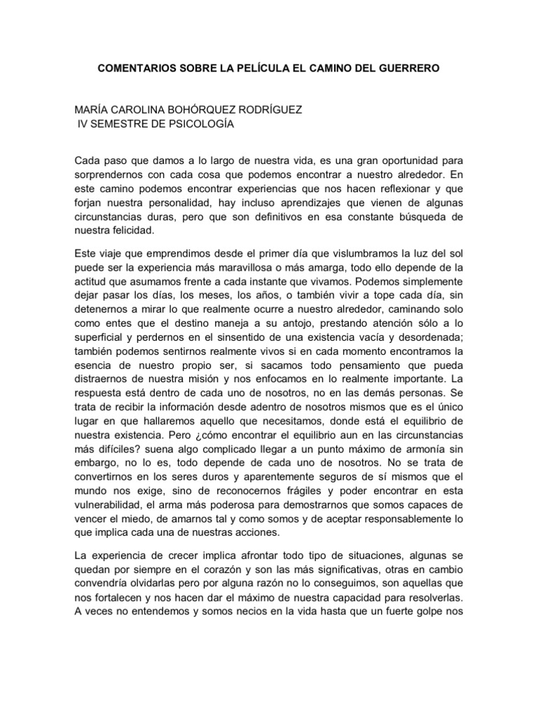 El Camino Del Guerrero | PDF | Felicidad | Conceptos psicologicos