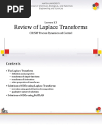 1.2 Review of Laplace Transforms