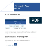 Welckdkfjfjjome To Word: Know Where To Tap