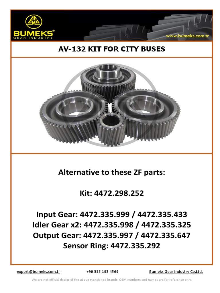 BUMEKS ZF AV-132 BUS KIT v1 | PDF