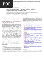 General Requirements For Flat-Rolled Stainless and Heat-Resisting Steel Plate, Sheet, and Strip