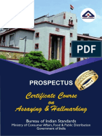 Certificate Course On Assaying & Hallmarking: Prospectus