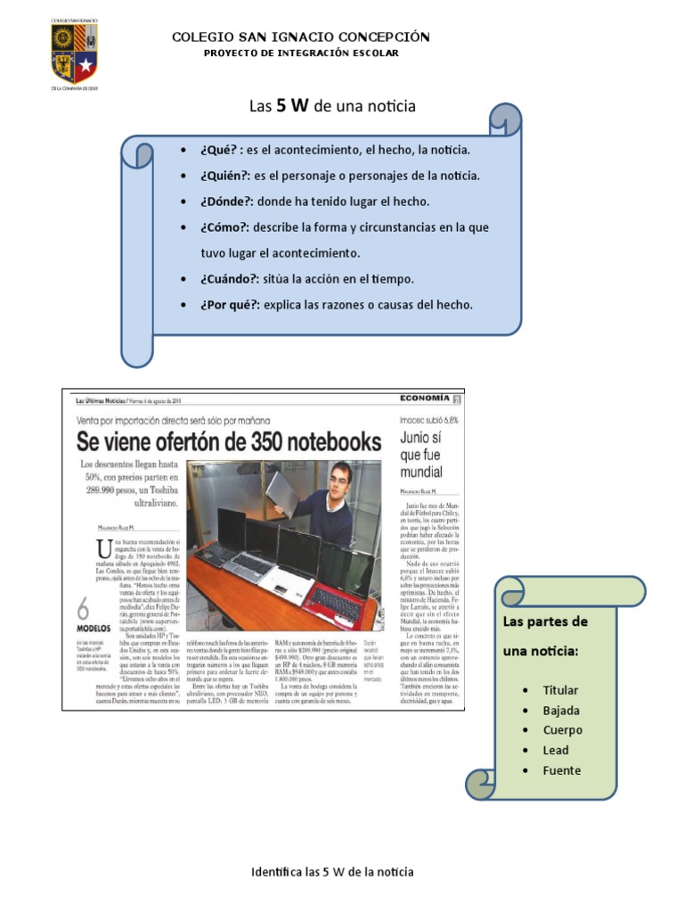 Las 5 W de Una Noticia PDF