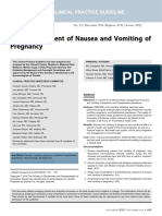 The Management of Nausea and Vomiting of Pregnancy: Sogc Clinical Practice Guideline