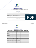 Accuracy of Capacity Forecasting Template