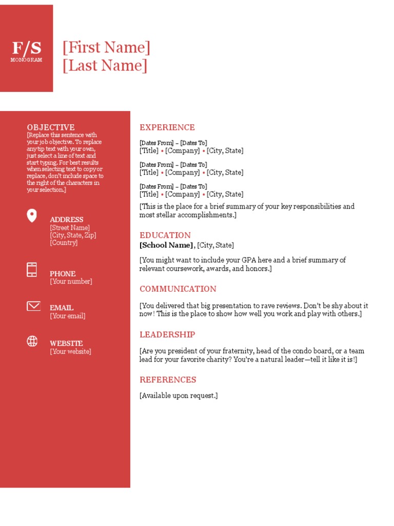 Professional Resume Template | PDF | Career & Growth