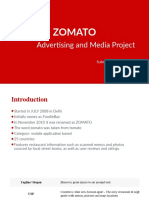 Zomato: Advertising and Media Project