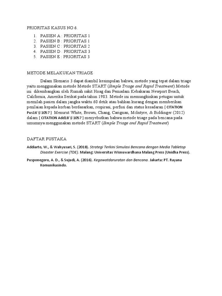 Metode Triage | PDF | Sains & Matematika