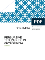 Rhetoric: Persuasive Techniques in Advertising and Political Speeches