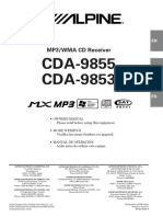 CDA-9855 CDA-9853: MP3/WMA CD Receiver