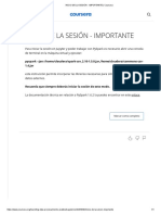 INICIO DE LA SESIÓN - IMPORTANTE - Coursera