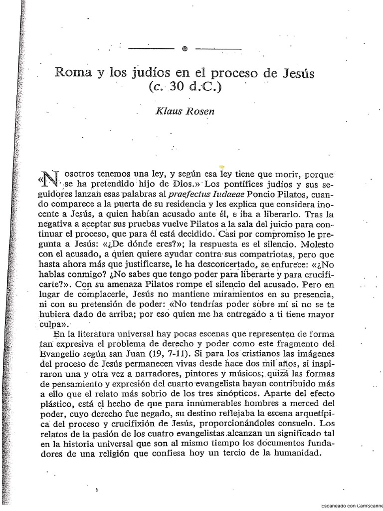 Roma Contra Jesus Resumen | PDF