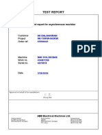 Test Report For Asynchronous Machine