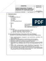 SOP Penerbitan International Certificate Vaccination ICV Atau Profilaksis