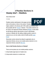 How To Add Parallax Sections in Weebly Site?