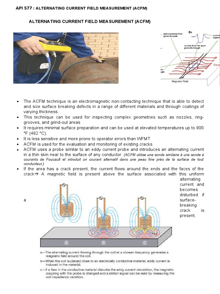 ACFM Technique for Weld Inspection | PDF | Alternating Current ...