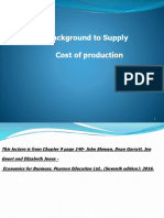 Part D - Background To Supply Cost of Production