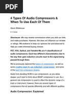 4 Types of Audio Compressors & When To Use Each of Them