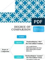 Degree of Comparison: Presented By: Busro Bukhori, S.Pd.I