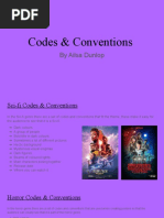 Codes & Conventions of Sci-Fi & Horror