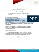 Guía de Actividades y Rúbrica de Evaluación - Unidad 1 - Fase 2 - Indagación