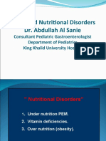Childhood Nutritional Disorders Dr. Abdullah Al Sanie