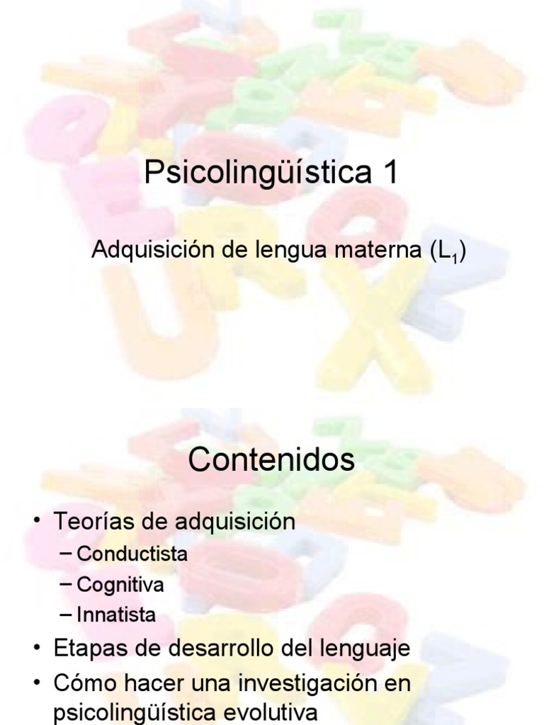 Teorías y etapas en la adquisición del lenguaje | PDF | Aquisición de ...