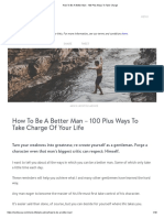 How To Be A Better Man - 100 Plus Ways To Take Charge