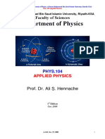 Applied Physics PHYS 104