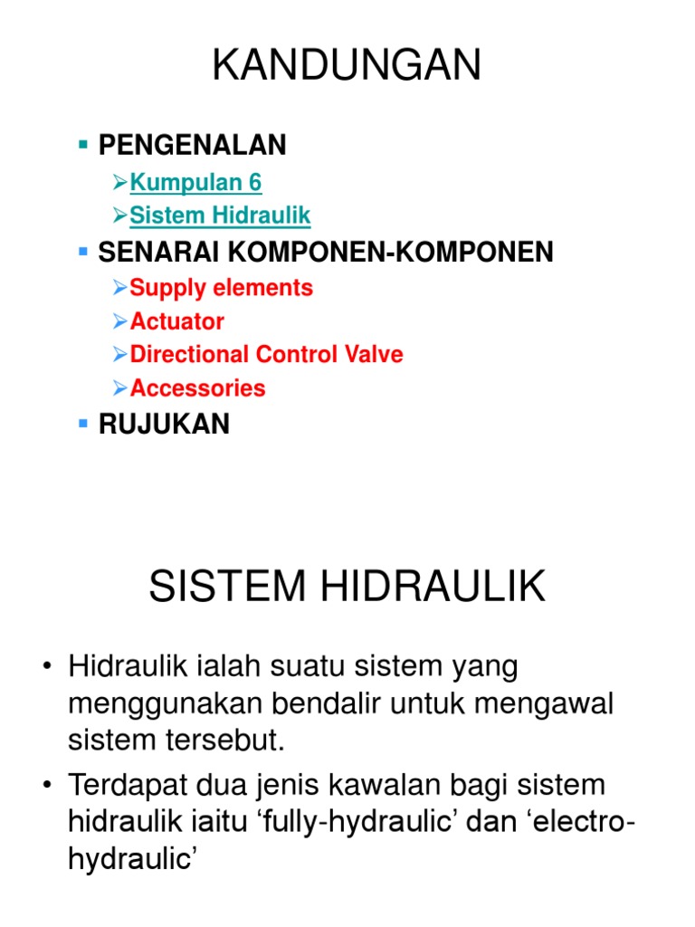 Hydraulics intelligence overview