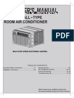 Window/Wall Type Room Air Conditioner - : Multi-Step Speed Electronic Control