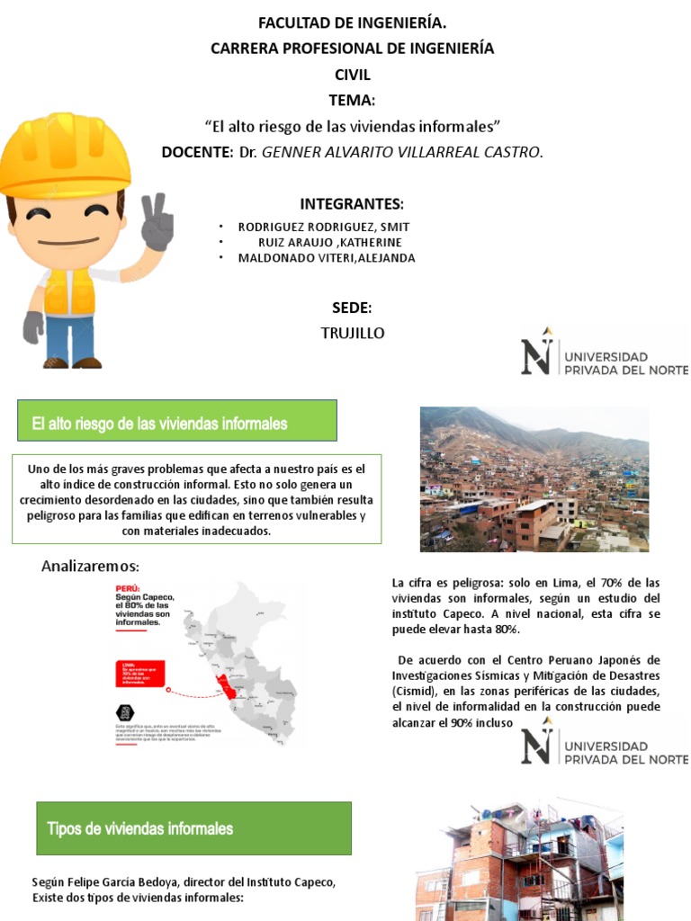 Alto Riesgo de Viviendas Informales en Perú | PDF | Ingeniería | Economias