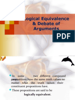 Logical Equivalence & Debate of Arguments