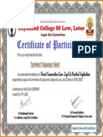 Certificate For Laxmikant Vidyasagar Shastri For