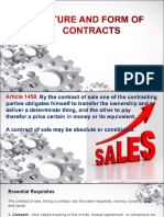 SALES Chapter 1 Nature and Form of Contract of Sale