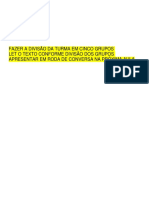 Análise Psicossociológica - Roda de Conversa